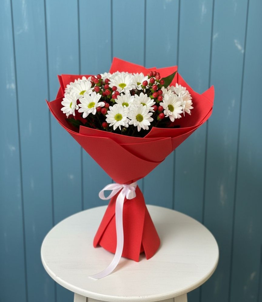 Букет цветов из: Хризантемы в Тирлянский