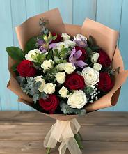 Букет цветов из:  Розы и Альстромерии в Тирлянский