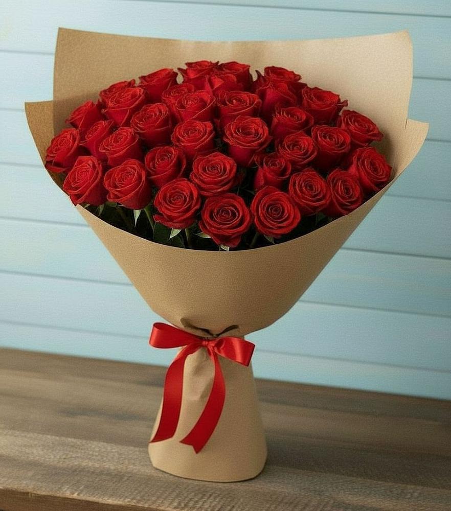 Букет Красные розы Милано в Тирлянский