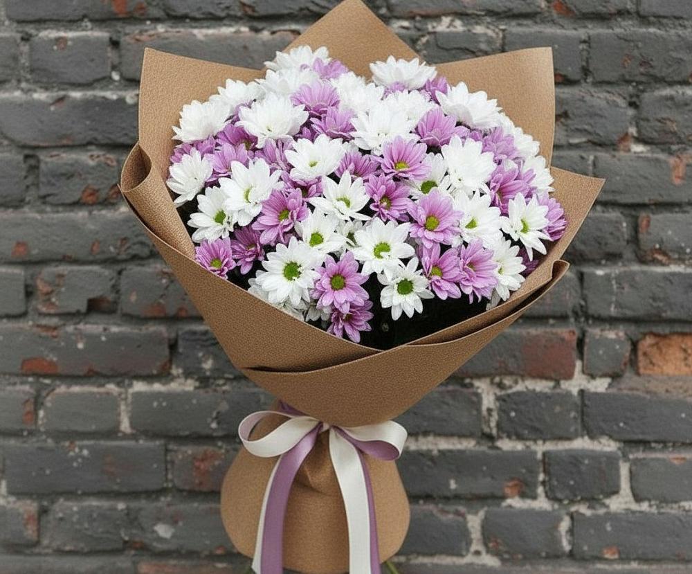 Букет цветов из: Хризантемы в Тирлянский