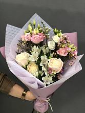Букет цветов из:  Альстромерии, Розы и Лизиантусы #REPLACE_PRED# Тирлянский