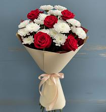 Букет цветов из:  Розы и Хризантемы в Тирлянский