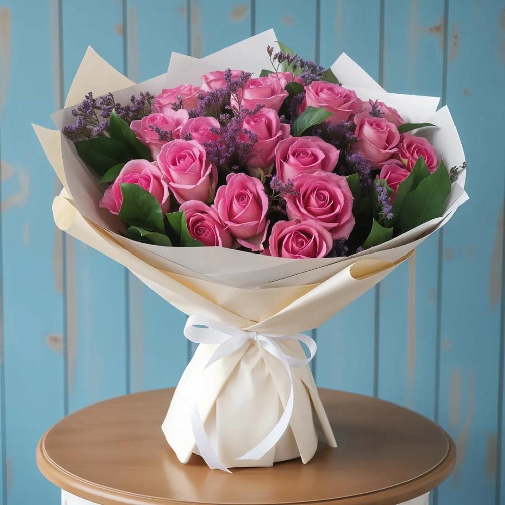 Букет цветов из: Розы в Тирлянский