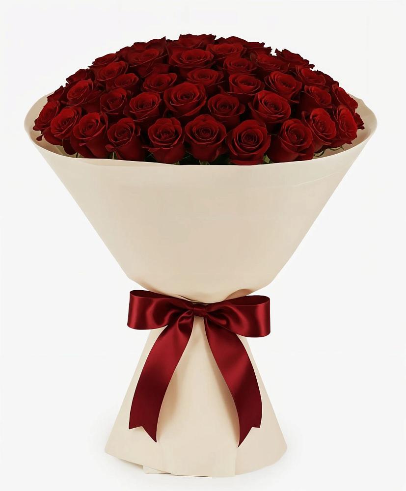 Букет 101 Бордовая роза Блэк Бакарра в Тирлянский