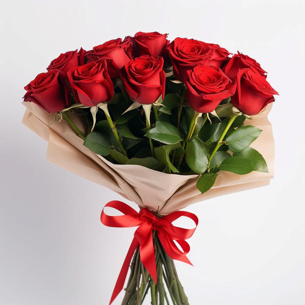 Букет 11 Красных роз Эдлесс Лав в Тирлянский